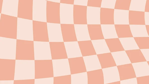 Estetyczny Pomarańczowy Checkerboard Zniekształcone Kratkę Tapety Ilustracja Idealny Tapety Tło — Zdjęcie stockowe