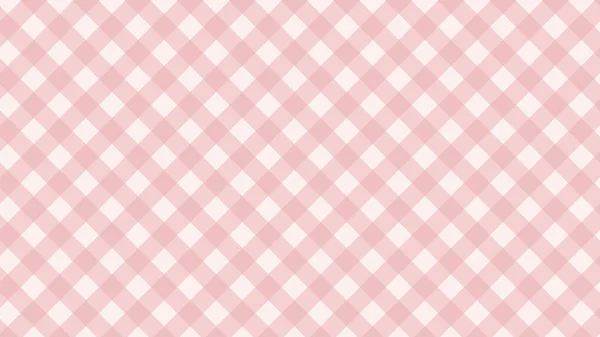 Niedlich Pastellrosa Diagonal Gingham Dame Kariert Schachbretthintergrund Illustration Perfekt Für — Stockvektor