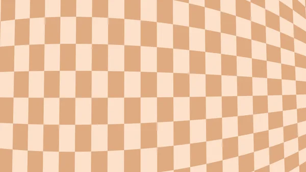 審美的なオレンジ歪んだチェッカーボード チェッカー壁紙イラスト 背景に最適です バナー — ストック写真