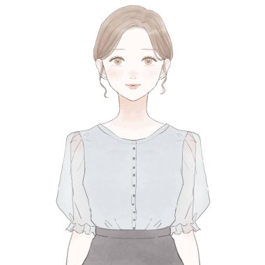 Bir kadının önü ve çöküşü. Cilt bakımı. Beyaz arkaplanda.