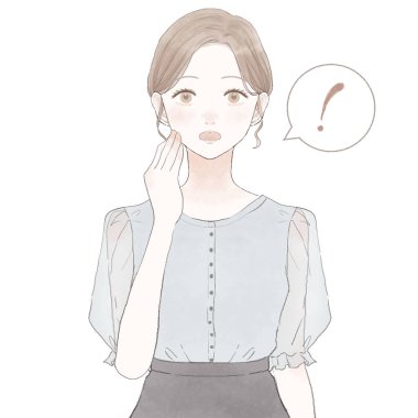 Şaşırmış kadın. Beyaz arkaplanda.