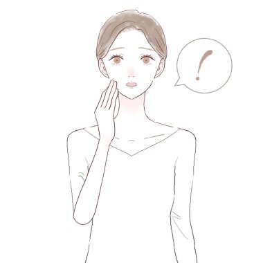 Şaşırmış kadın. Beyaz arkaplanda.