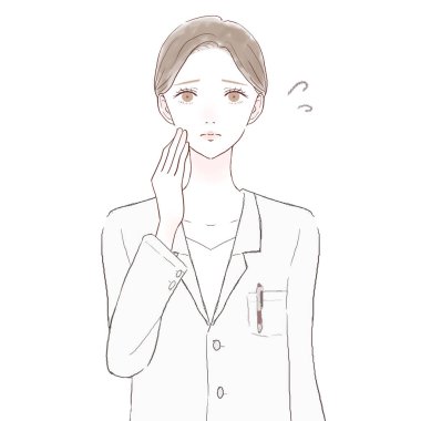 İhtiyacı olan kadın doktor. Beyaz arkaplanda.