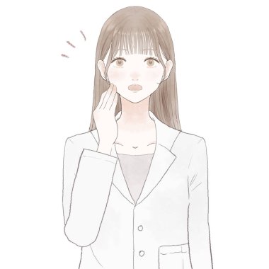 Şaşırmış kadın doktor. Beyaz arkaplanda.