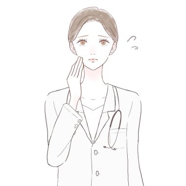 İhtiyacı olan kadın doktor. Beyaz arkaplanda.