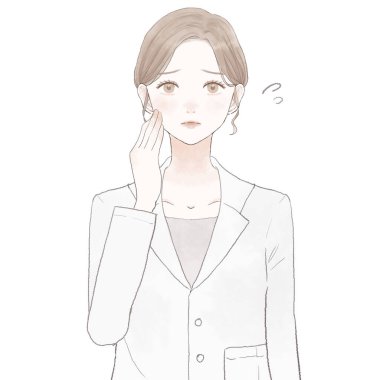 İhtiyacı olan kadın doktor. Beyaz arkaplanda.