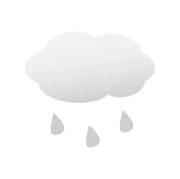 Ikona Deštivého Počasí — Stockový vektor