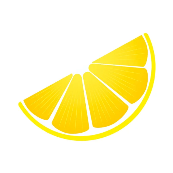 Una Fetta Limone Nel Vettore — Vettoriale Stock