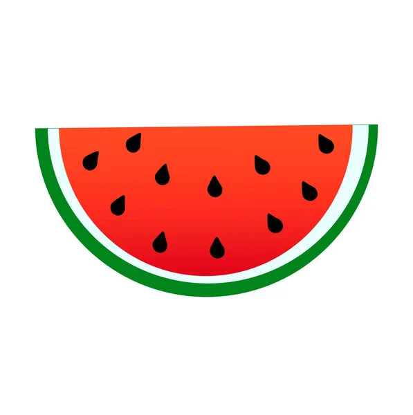 Eine Scheibe Wassermelone Vektor — Stockvektor