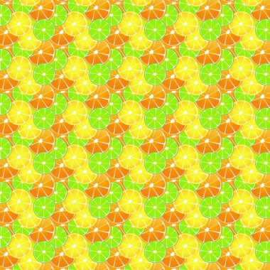 Limonlar, limonlar ve portakallarla kusursuz bir desen. 