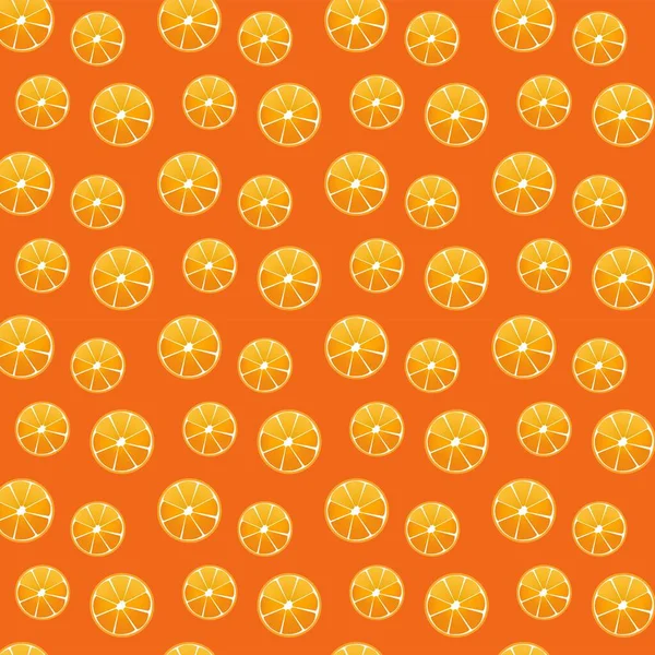 Patrón Sin Costuras Con Naranjas Ilustración Alimentos — Vector de stock