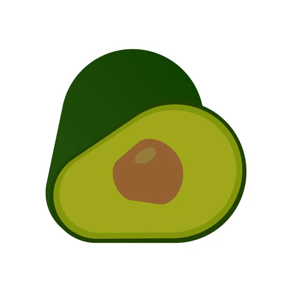 Ein Grünes Avocado Symbol Vektor Folge — Stockvektor