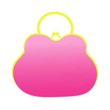   Pembe torba simgesi, vektör illüstrasyonu, 10 Pound