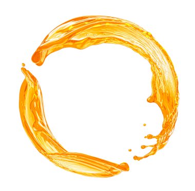 elma suyu splash beyaz zemin üzerine izole