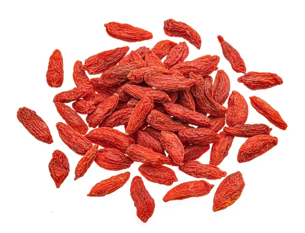 Dried goji berries isolated on white background — Stock Photo, Image