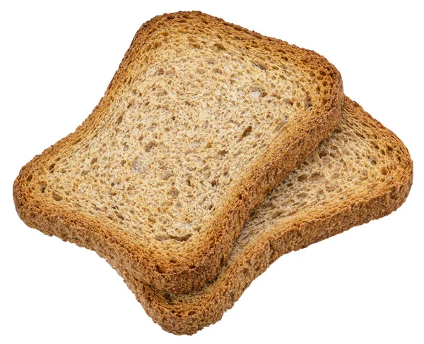 Brot rusk isoliert auf weißem hintergrund — Stockfoto