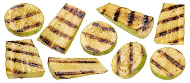 Izgara kabak beyaz arkaplanda izole