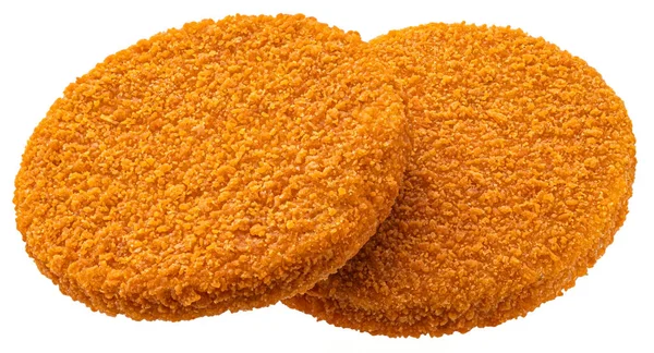 Viskoekjes Hamburger geïsoleerd op witte achtergrond — Stockfoto