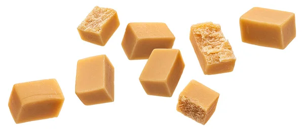 Karamelové bonbóny izolované na bílém pozadí — Stock fotografie