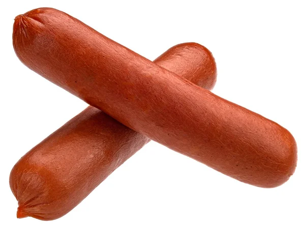 Smoked sausage isolated on white background — Stock Photo, Image