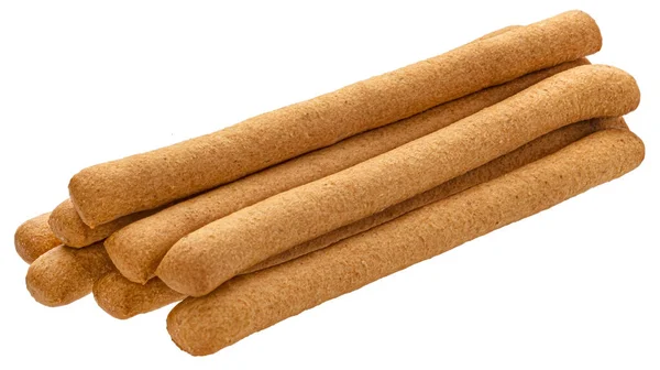 Ψωμί sticks, Grissini απομονώνονται σε λευκό, πλήρες βάθος πεδίου — Φωτογραφία Αρχείου