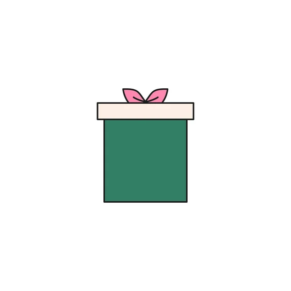 Valentinstag Konzept Handgezeichnetes Doodle Element Zum Valentinstag Geschenkbox Isolierte Vektordarstellung — Stockvektor