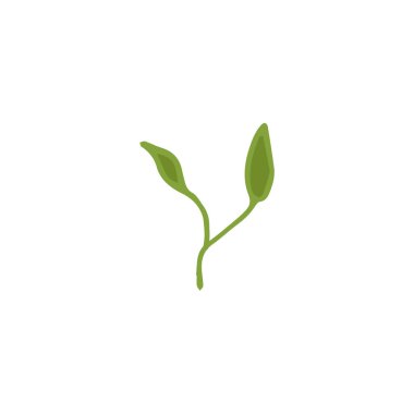 El çizimi karalama çiçek elementi, dekorasyon için renkli soyut bitki, izole vektör çizimi