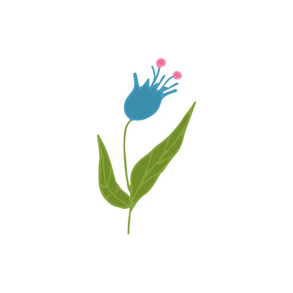 Χειροποίητα Doodle Floral Στοιχείο Έγχρωμο Αφηρημένο Φυτό Για Διακόσμηση Απομονωμένη — Διανυσματικό Αρχείο
