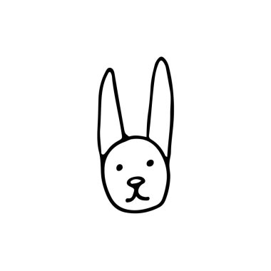 Paskalya için el çizimi ögesi, tavşancık