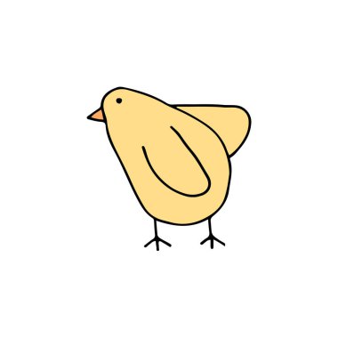 Paskalya ve tavuk için el çizimi renk ögesi