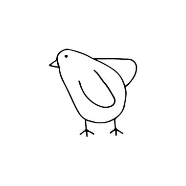 Paskalya ve tavuk için el çizimi ögesi