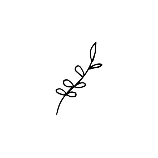 Ручной Рисунок Элемента Контура Пасхи Декоративного Растения Стоковая Иллюстрация