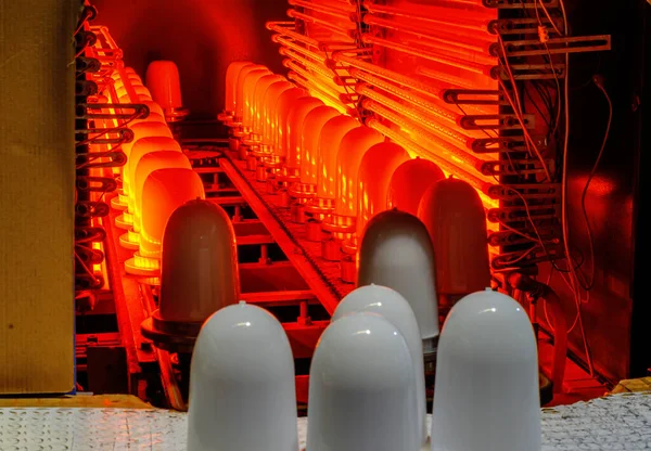 Light Factory Production Bulbs Lamps — Zdjęcie stockowe
