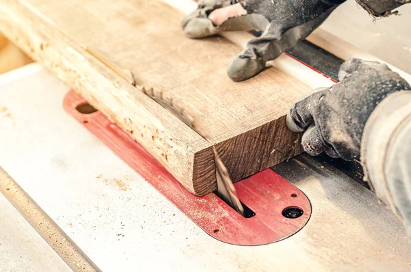Cutting Board Circular Saw Carpentry Workshop — стоковое фото