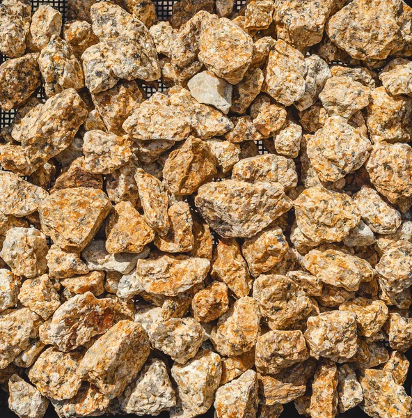 Piedra Decorativa Piedras Pequeñas Amarillas Fondo Abstracto Piedras Colores —  Fotos de Stock