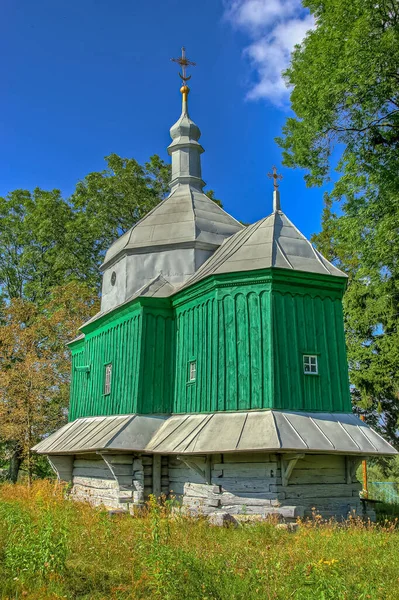 Ancient Medieval Wooden Church Kozyari Village Ukraine — Fotografia de Stock