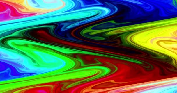 Nahtloser Hintergrund Fluidkunst Abstraktes Farbenfrohes Design Bunte Animation Farbverlauf Mehrfarbige — Stockvideo