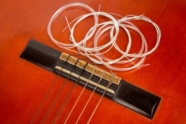 Nouvelles Cordes Nylon Pour Guitare Classique — Photo