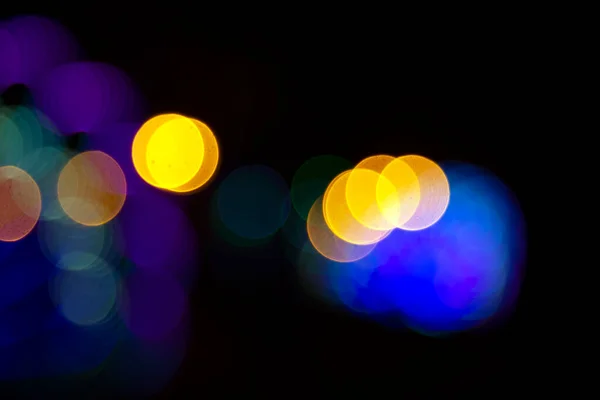 Colored Blurred Bokeh Abstract Background Included Festive Garlands Colorful Blur — Stock Photo, Image