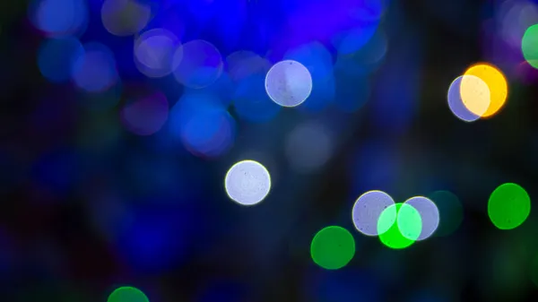 Colored Blurred Bokeh Abstract Background Included Festive Garlands Colorful Blur — Stock Photo, Image