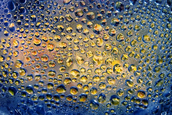 Wazige Druppels Water Glas Achtergrond Textuur — Stockfoto