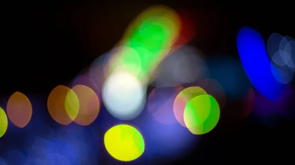Kolorowe Rozmazane Bokeh Abstrakcyjne Tło Zawarte Świąteczne Girlandy Kolorowa Żarówka — Zdjęcie stockowe