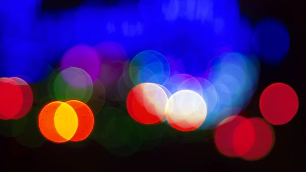 Bokeh Sfocato Colorato Sfondo Astratto Ghirlande Festive Incluse Lampadina Sfocata — Foto Stock