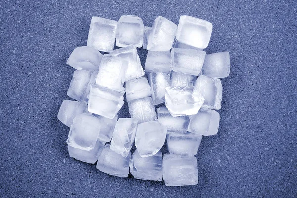 Conjunto Cubos Gelo Congelados Geladeira — Fotografia de Stock