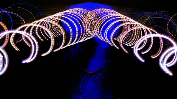 Fundo Desfocado Abstração Lanternas Coloridas Decorações Textura Bokeh Espectro Cor — Fotografia de Stock