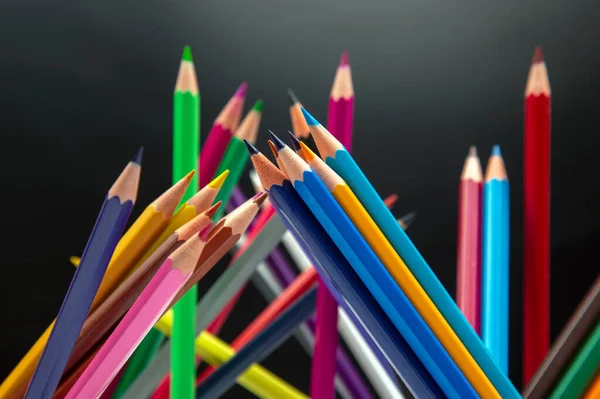 Colored Pencils Drawing Education Creativity Leisure Art — Stock Photo, Image