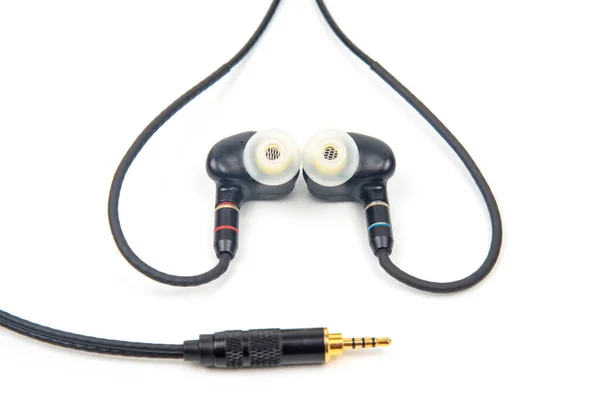 Ear Hörlurar För Musikspelare Ljud Och Modern Utrustning För Musikälskare — Stockfoto