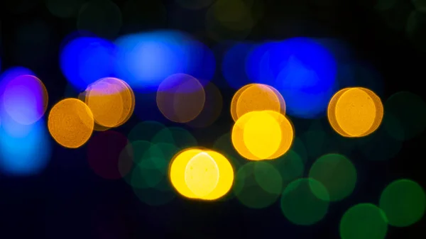 Arka Plan Renkli Fenerlerin Dekorasyonların Soyutlanmasını Bulanıklaştırdı Sokak Renkli Işıkların — Stok fotoğraf