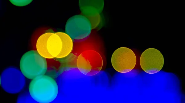 Fondo Abstracción Borrosa Linternas Colores Decoraciones Textura Bokeh Las Luces —  Fotos de Stock