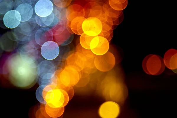 Background Blurred Abstraction Colored Lanterns Decorations Bokeh Texture Street Colored — Stock Photo, Image